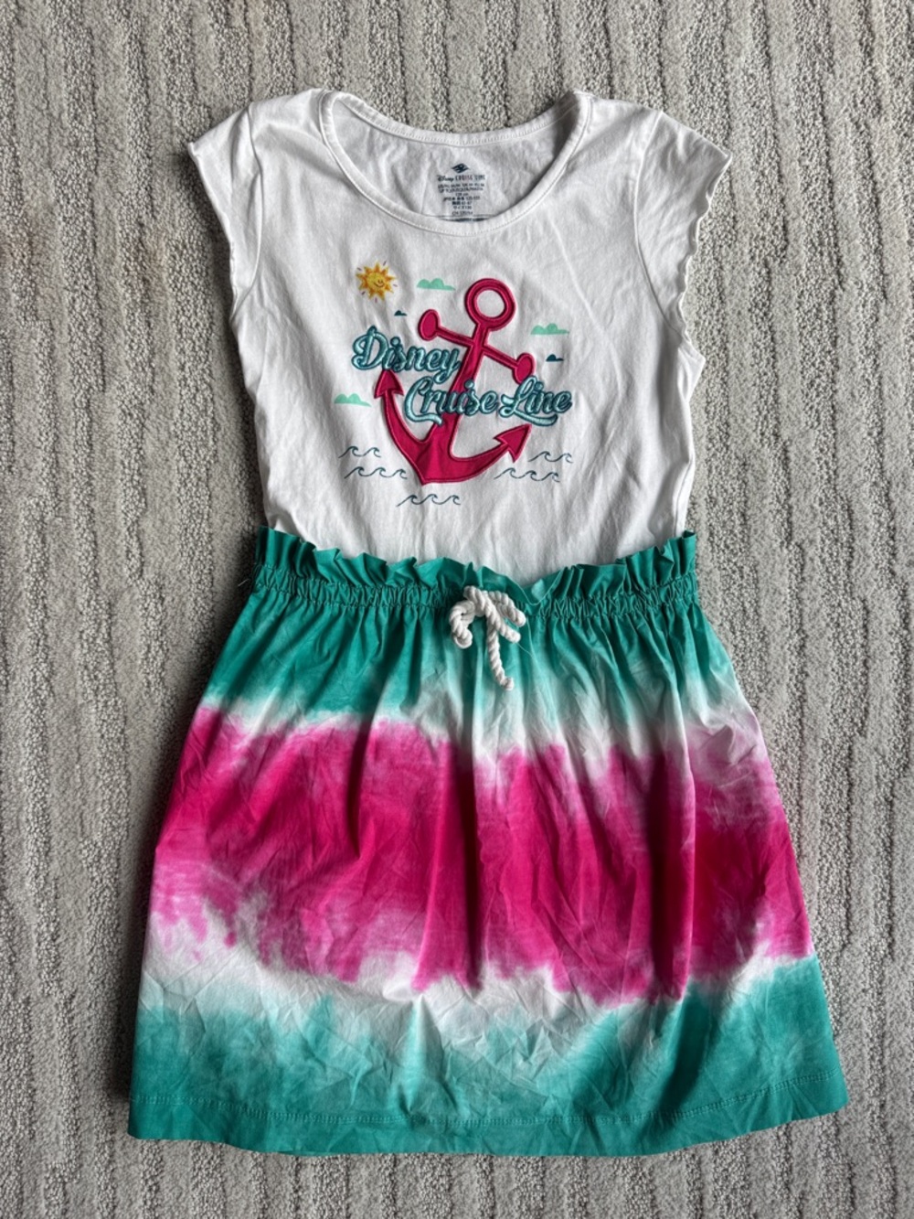 Disney Cruise Line Anchor dress girls - size 7/8